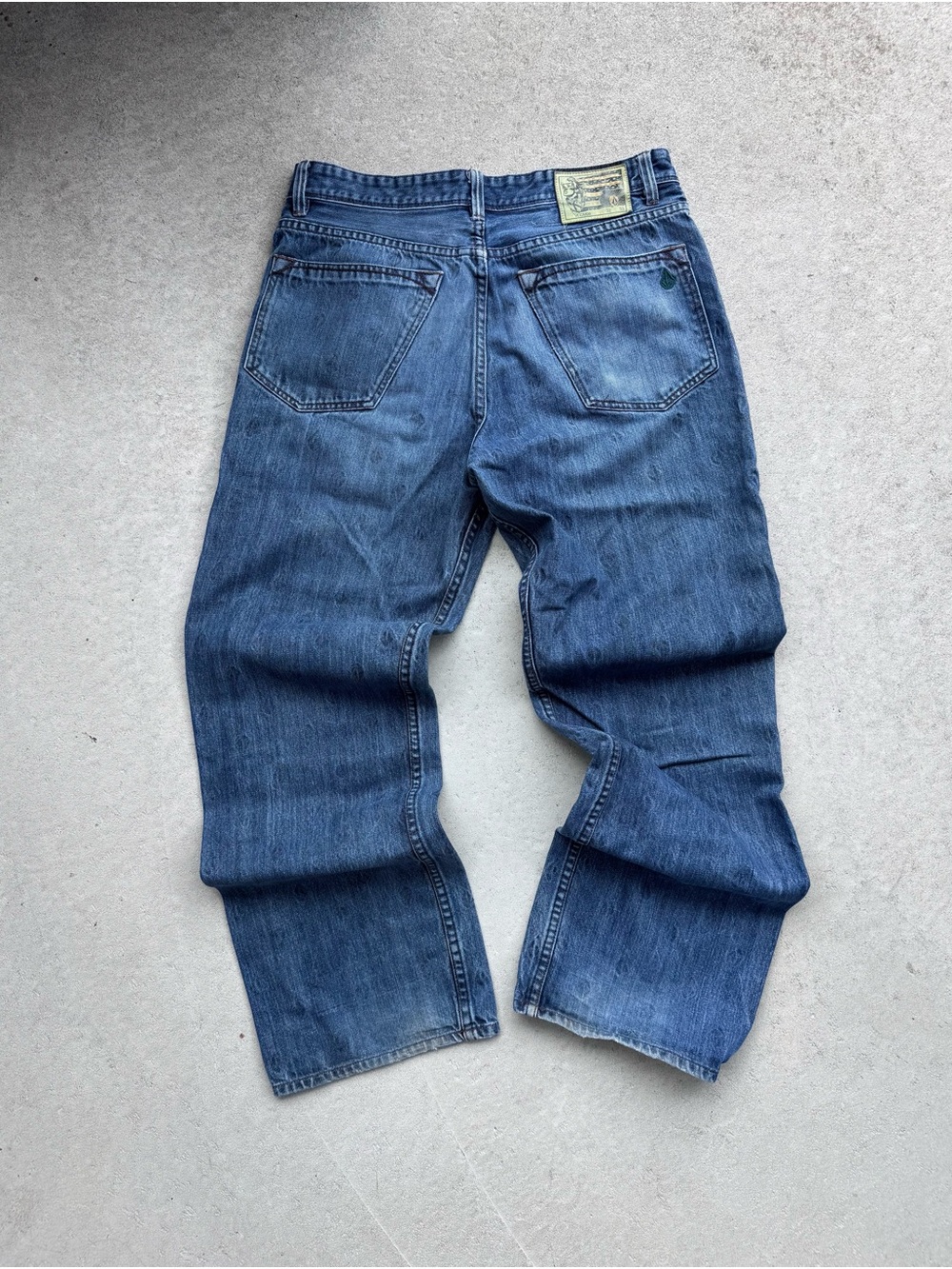 Volcom Men's Dark Blue Relaxed Fit Jeans